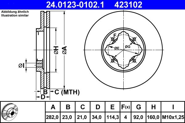 ATE 24.0123-0102.1 - Discofreno autozon.pro