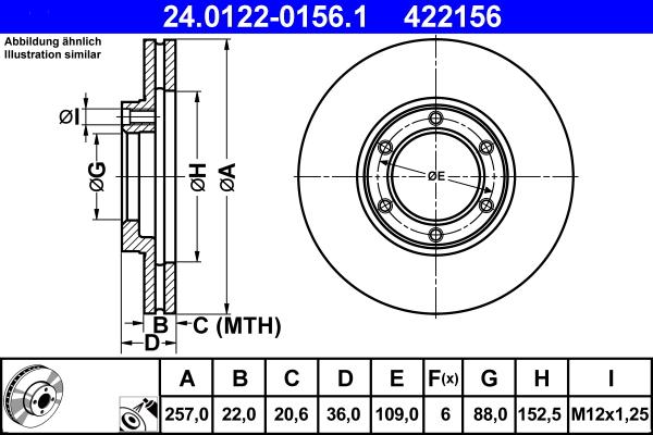 ATE 24.0122-0156.1 - Discofreno autozon.pro