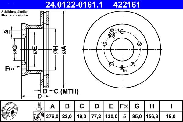 ATE 24.0122-0161.1 - Discofreno autozon.pro