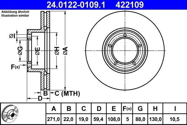 ATE 24.0122-0109.1 - Discofreno autozon.pro