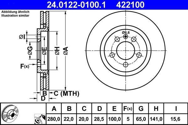 ATE 24.0122-0100.1 - Discofreno autozon.pro