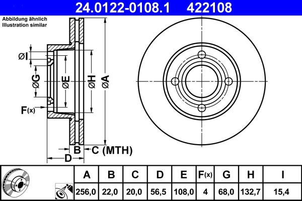 ATE 24.0122-0108.1 - Discofreno autozon.pro