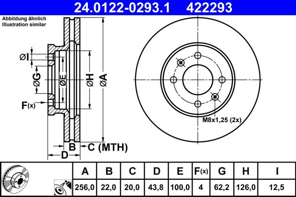 ATE 24.0122-0293.1 - Discofreno autozon.pro