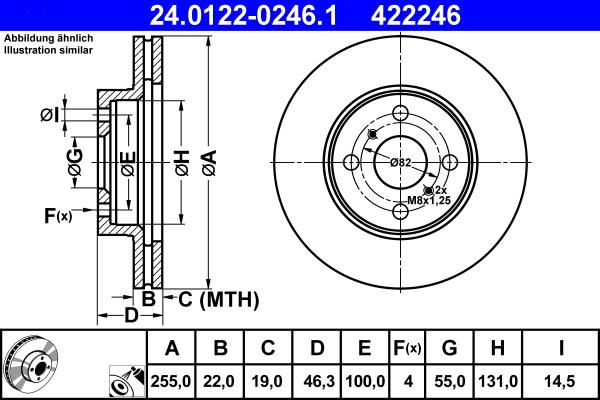 ATE 24.0122-0246.1 - Discofreno autozon.pro