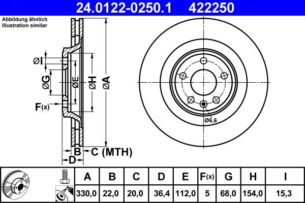 ATE 24.0122-0250.1 - Discofreno autozon.pro