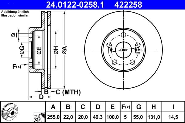 ATE 24.0122-0258.1 - Discofreno autozon.pro