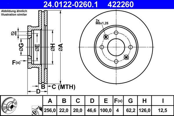 ATE 24.0122-0260.1 - Discofreno autozon.pro