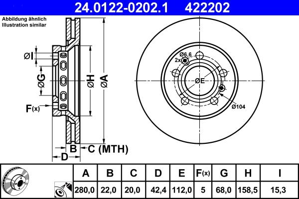 ATE 24.0122-0202.1 - Discofreno autozon.pro