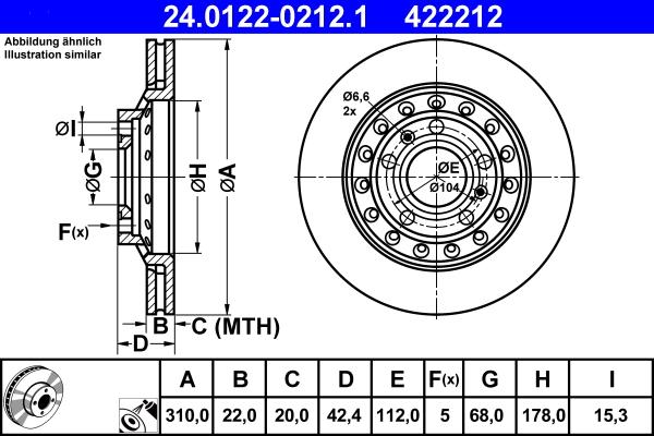 ATE 24.0122-0212.1 - Discofreno autozon.pro