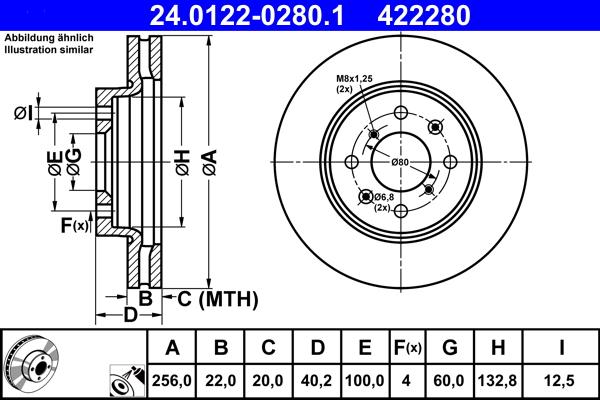 ATE 24.0122-0280.1 - Discofreno autozon.pro