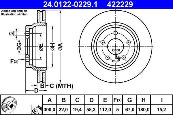 ATE 24.0122-0229.1 - Discofreno autozon.pro