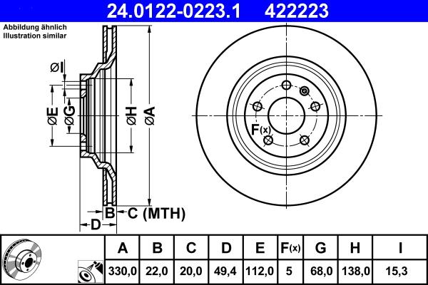 ATE 24.0122-0223.1 - Discofreno autozon.pro