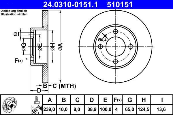 ATE 24.0310-0151.1 - Discofreno autozon.pro