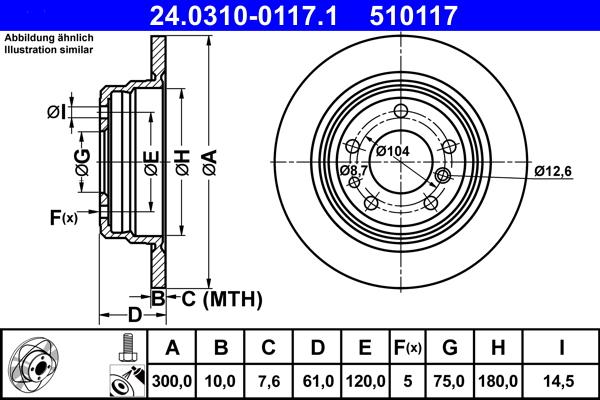 ATE 24.0310-0117.1 - Discofreno autozon.pro