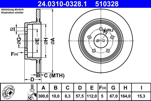 ATE 24.0310-0328.1 - Discofreno autozon.pro