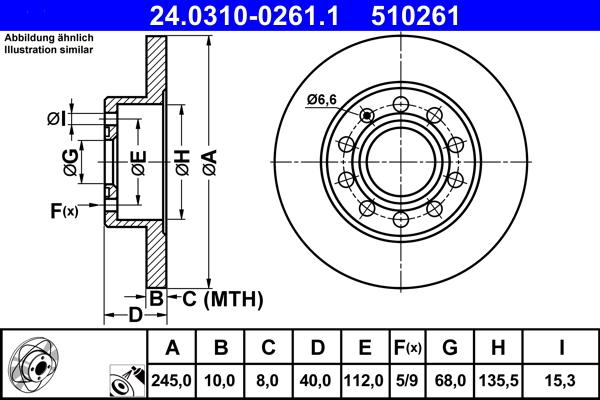 ATE 24.0310-0261.1 - Discofreno autozon.pro