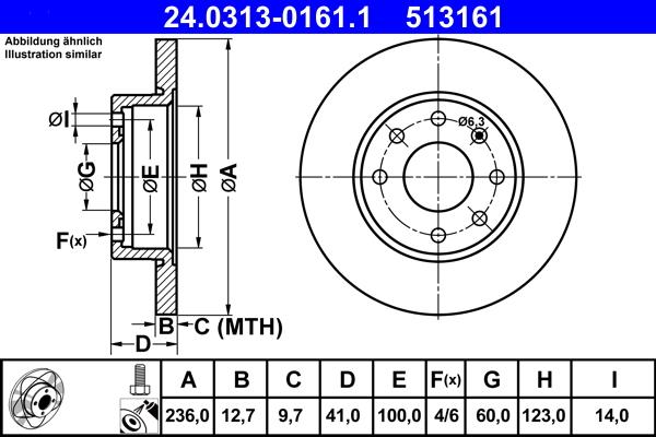 ATE 24.0313-0161.1 - Discofreno autozon.pro