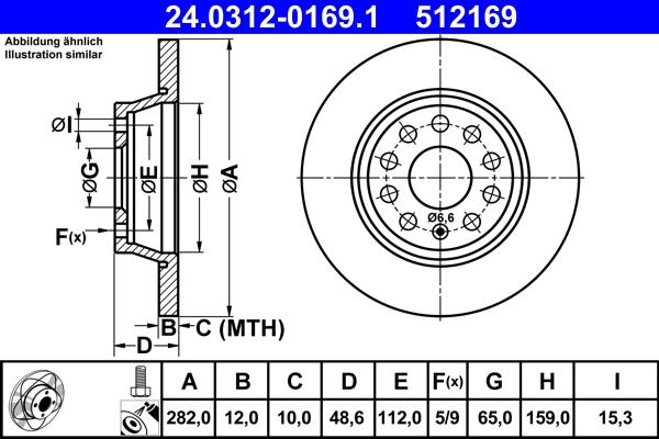 ATE 24.0312-0169.1 - Discofreno autozon.pro