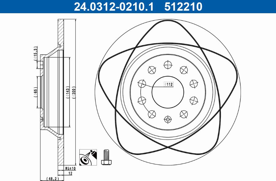 ATE 24.0312-0210.1 - Discofreno autozon.pro