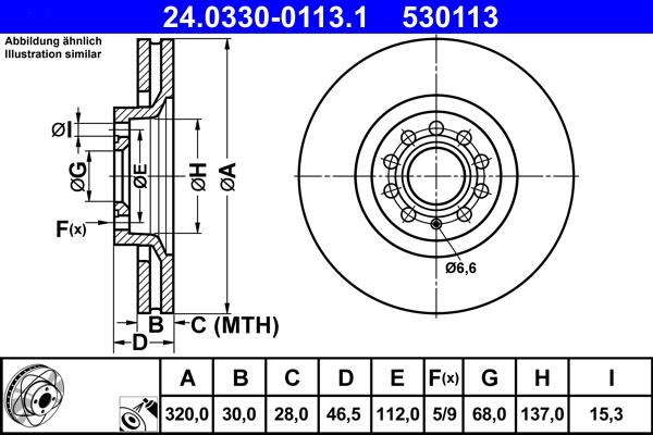 ATE 24.0330-0113.1 - Discofreno autozon.pro