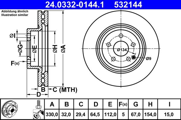 ATE 24.0332-0144.1 - Discofreno autozon.pro