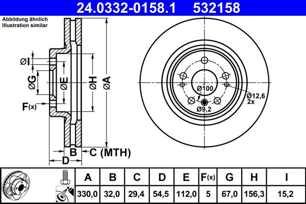 ATE 24.0332-0158.1 - Discofreno autozon.pro