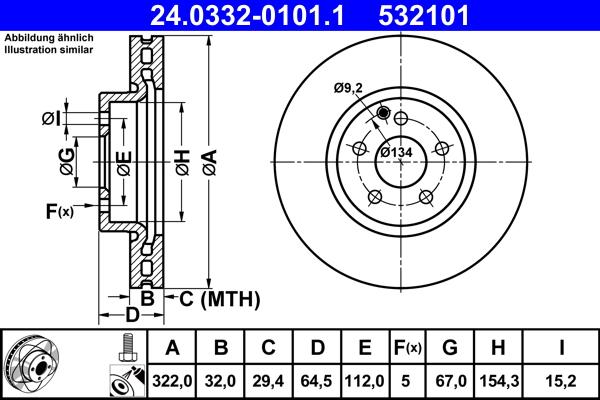 ATE 24.0332-0101.1 - Discofreno autozon.pro