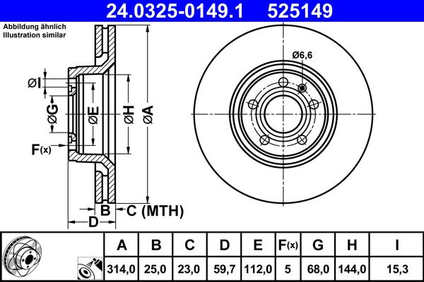 ATE 24.0325-0149.1 - Discofreno autozon.pro