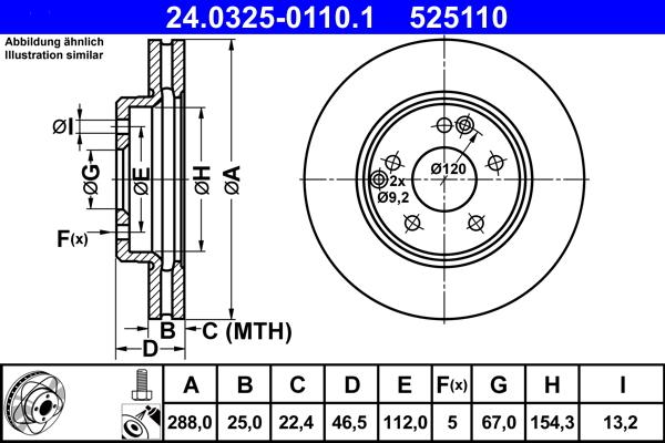 ATE 24.0325-0110.1 - Discofreno autozon.pro