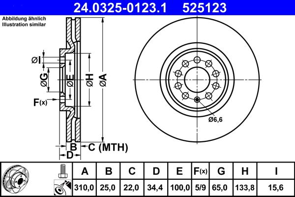 ATE 24.0325-0123.1 - Discofreno autozon.pro