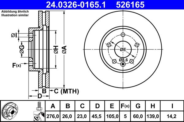 ATE 24.0326-0165.1 - Discofreno autozon.pro