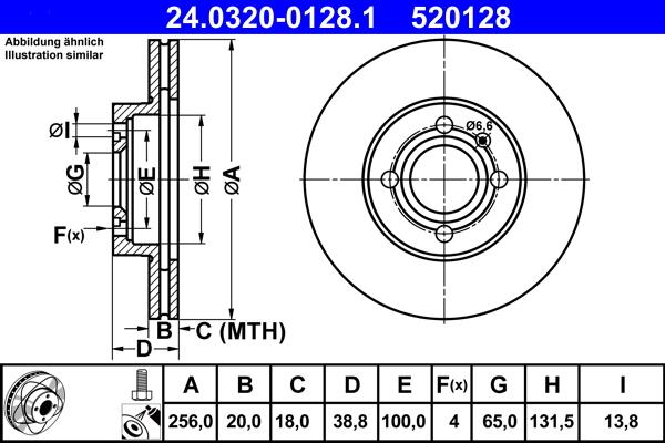 ATE 24.0320-0128.1 - Discofreno autozon.pro