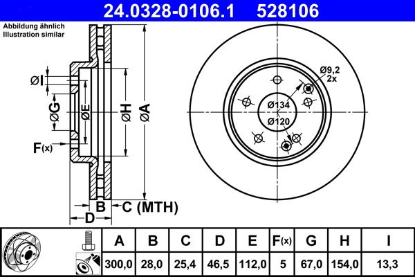 ATE 24.0328-0106.1 - Discofreno autozon.pro