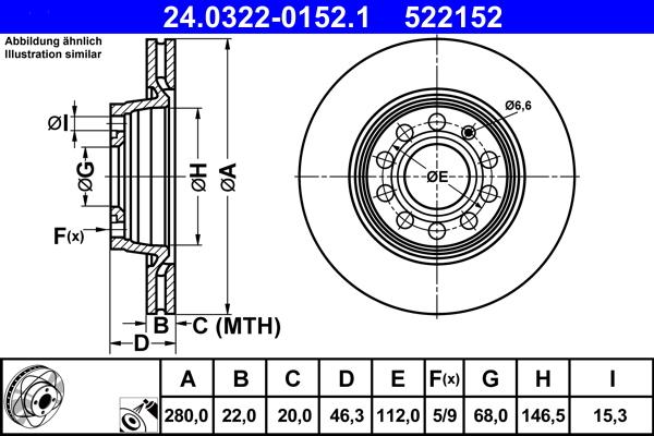 ATE 24.0322-0152.1 - Discofreno autozon.pro