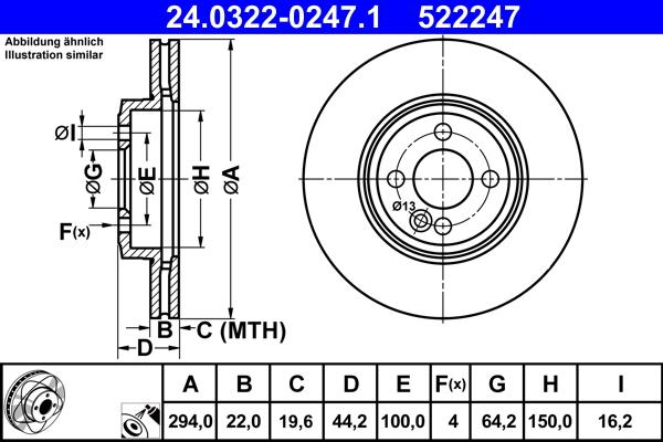 ATE 24.0322-0247.1 - Discofreno autozon.pro