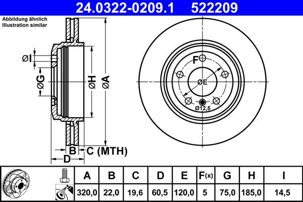 ATE 24.0322-0209.1 - Discofreno autozon.pro