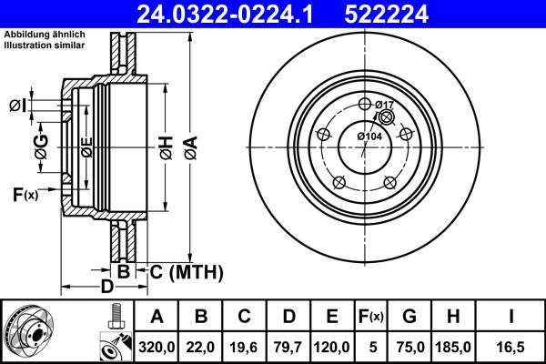 ATE 24.0322-0224.1 - Discofreno autozon.pro