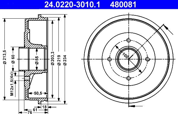 ATE 24.0220-3010.1 - Tamburo freno autozon.pro