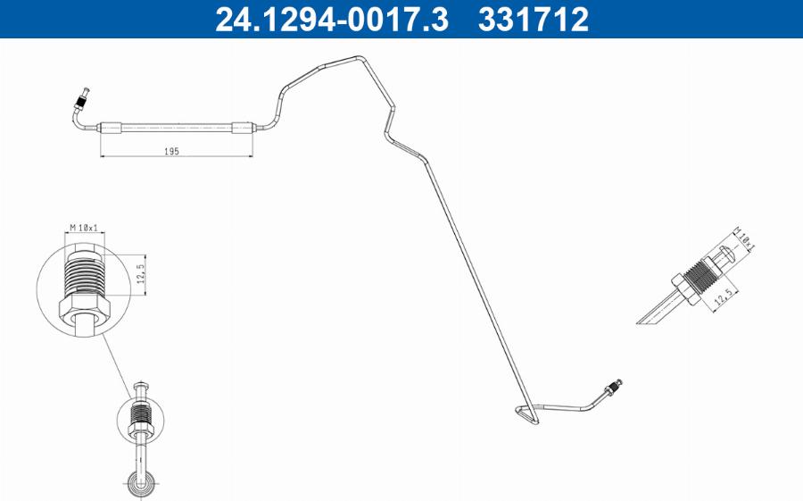 ATE 24.1294-0017.3 - Flessibile del freno autozon.pro