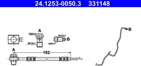 ATE 24.1253-0050.3 - Flessibile del freno autozon.pro