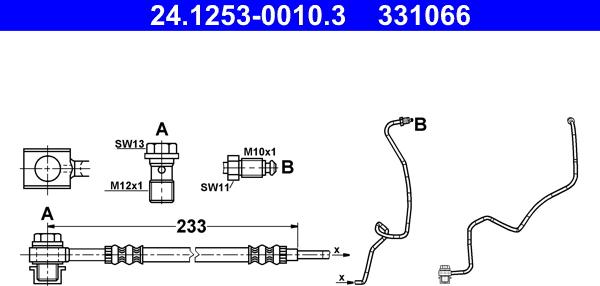 ATE 24.1253-0010.3 - Flessibile del freno autozon.pro