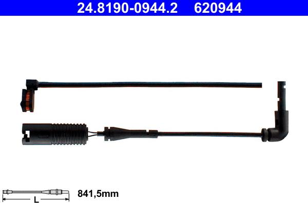 ATE 24.8190-0944.2 - Contatto segnalazione, Usura past. freno / mat. d'attrito autozon.pro