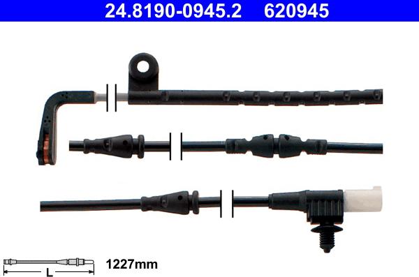 ATE 24.8190-0945.2 - Contatto segnalazione, Usura past. freno / mat. d'attrito autozon.pro