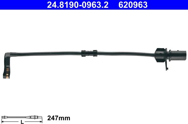 ATE 24.8190-0963.2 - Contatto segnalazione, Usura past. freno / mat. d'attrito autozon.pro