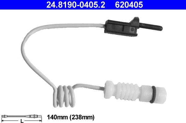 ATE 24.8190-0405.2 - Contatto segnalazione, Usura past. freno / mat. d'attrito autozon.pro