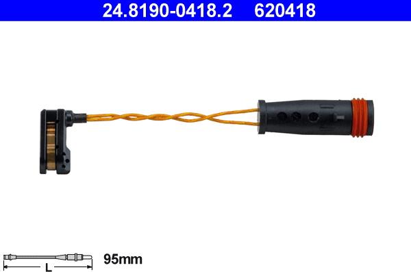 ATE 24.8190-0418.2 - Contatto segnalazione, Usura past. freno / mat. d'attrito autozon.pro