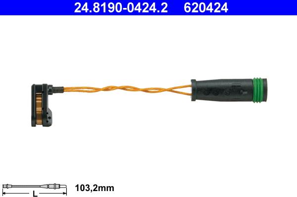 ATE 24.8190-0424.2 - Contatto segnalazione, Usura past. freno / mat. d'attrito autozon.pro