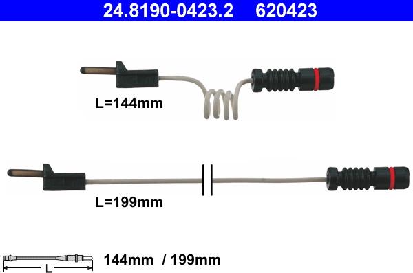 ATE 24.8190-0423.2 - Contatto segnalazione, Usura past. freno / mat. d'attrito autozon.pro