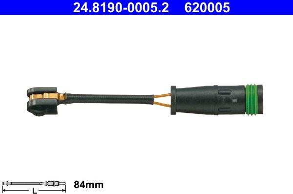 ATE 24.8190-0005.2 - Contatto segnalazione, Usura past. freno / mat. d'attrito autozon.pro