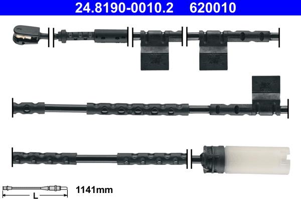 ATE 24.8190-0010.2 - Contatto segnalazione, Usura past. freno / mat. d'attrito autozon.pro